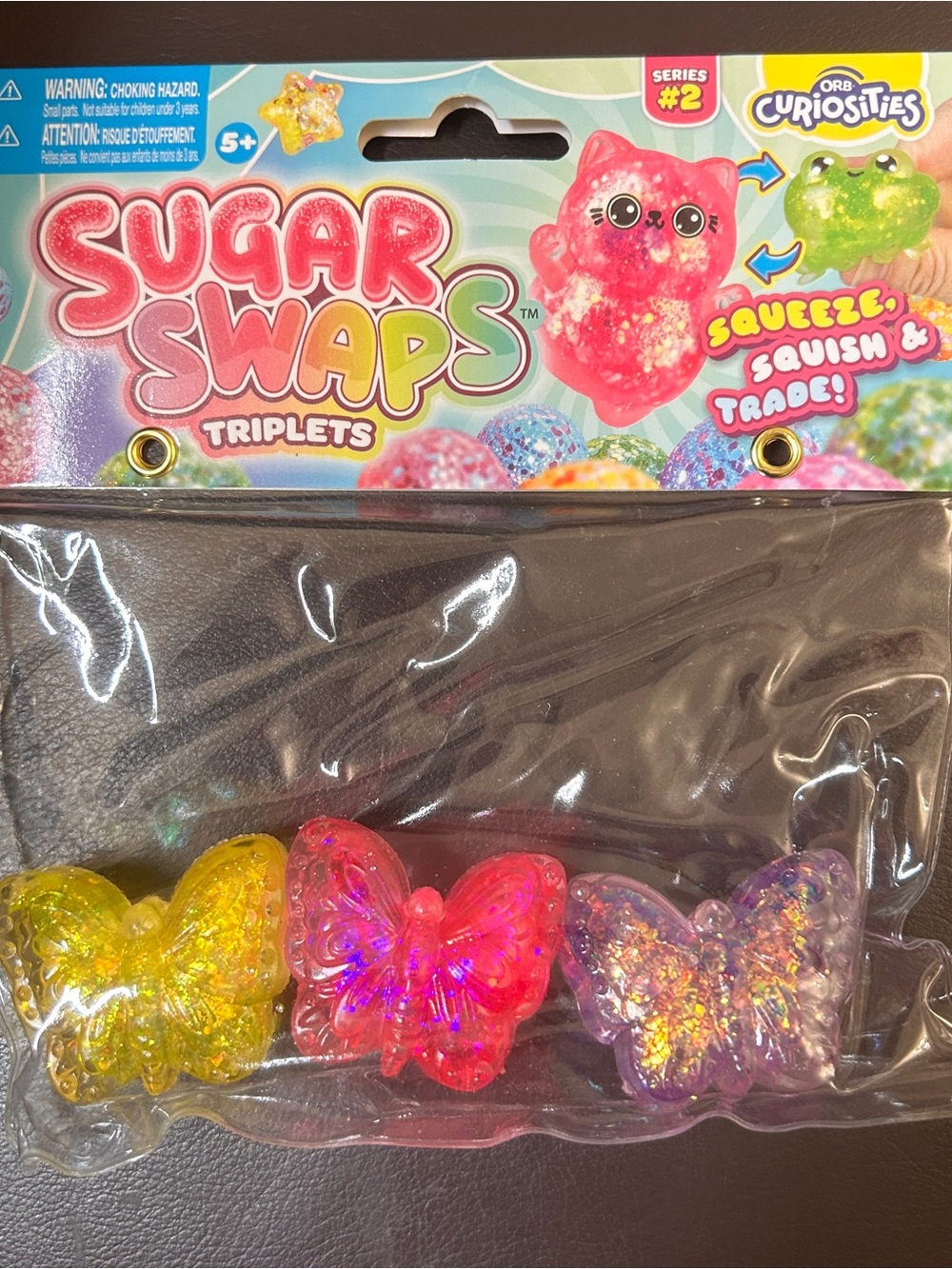 VIRAL Butterfly Sugar Swaps Triplets Squishy by Orb Curiosities BUTTERFLIES NWT